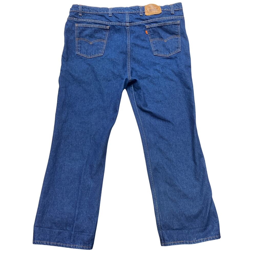 VTG Levi’s 517 Denim Jeans 46x30 (act 44x29) 80s Orange Tab USA‎ Made Straight - Picture 2 of 15